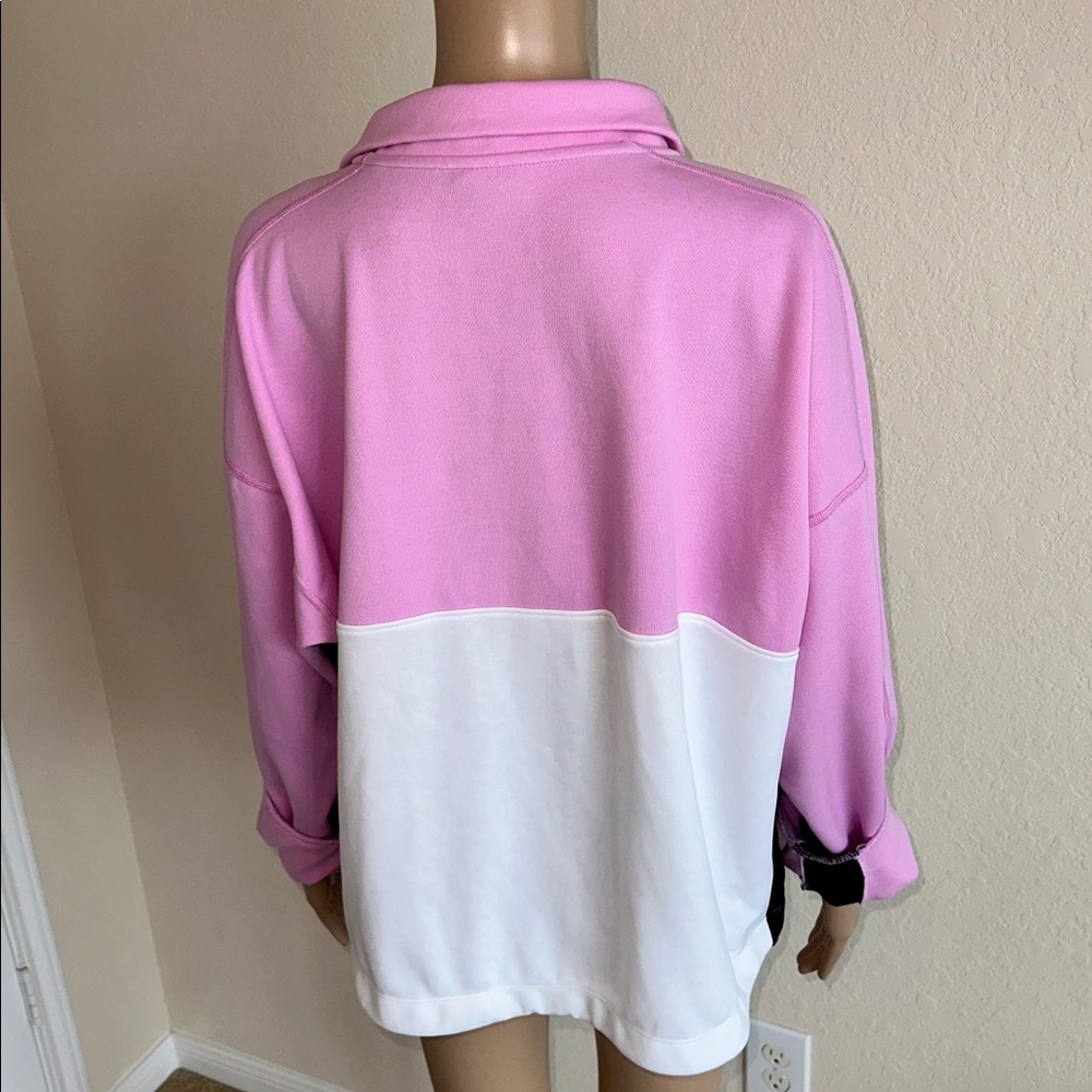 NWT DKNY Pink and White Half-Zip Top Size XXL - Picture 4 of 15